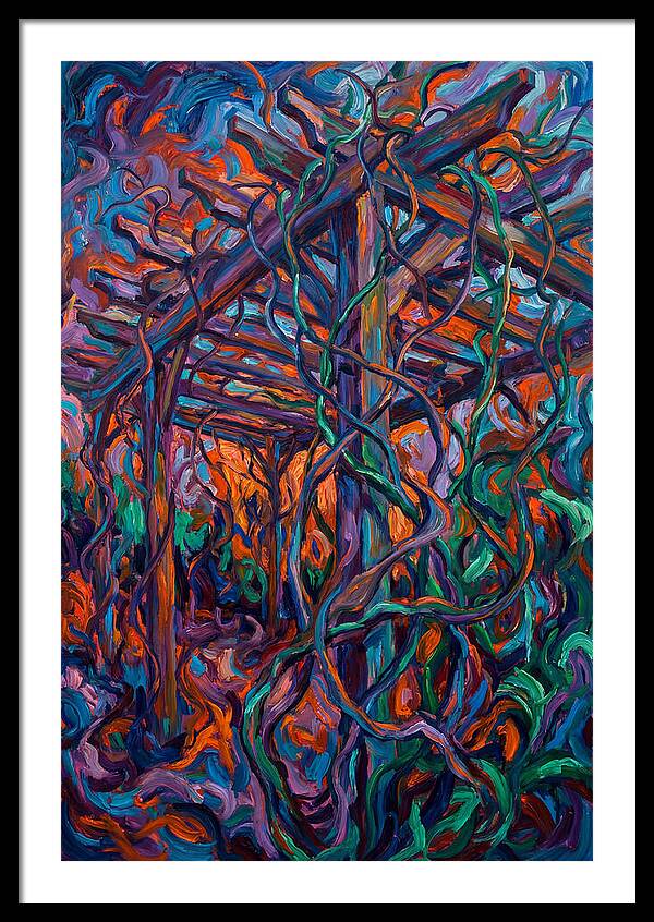 Garden Pergola Under Vivid Vines