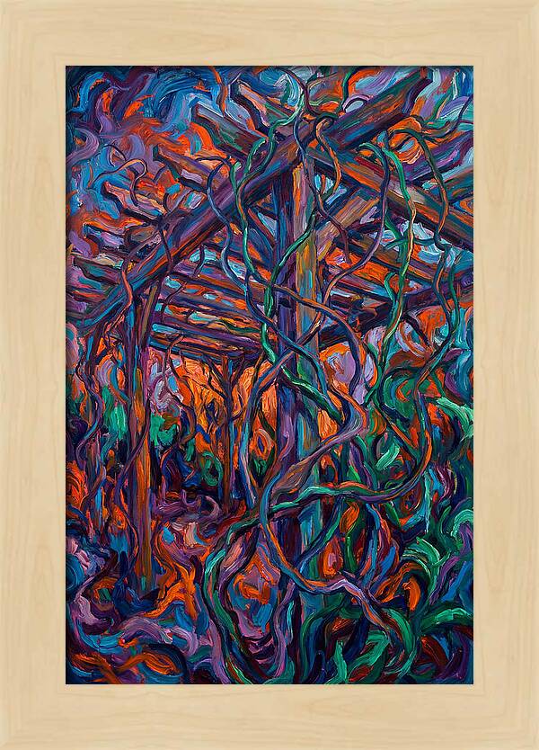 Garden Pergola Under Vivid Vines
