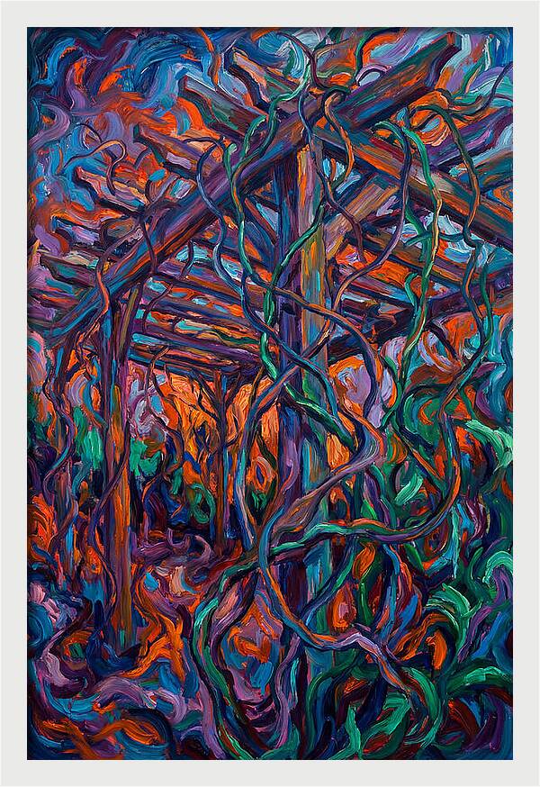 Garden Pergola Under Vivid Vines