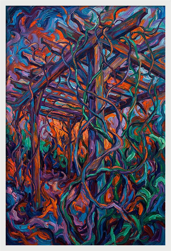 Garden Pergola Under Vivid Vines