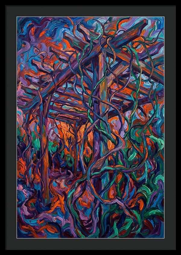 Garden Pergola Under Vivid Vines