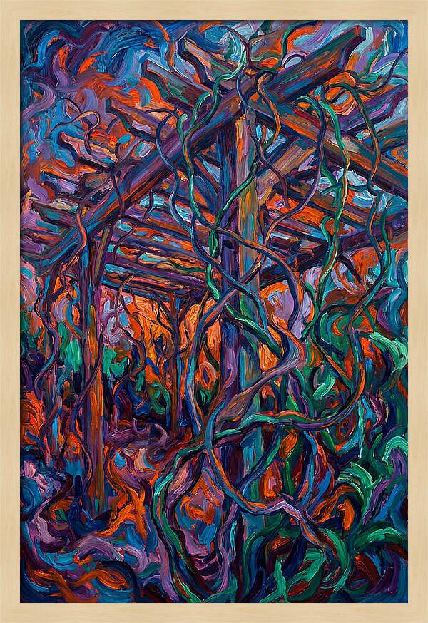Garden Pergola Under Vivid Vines