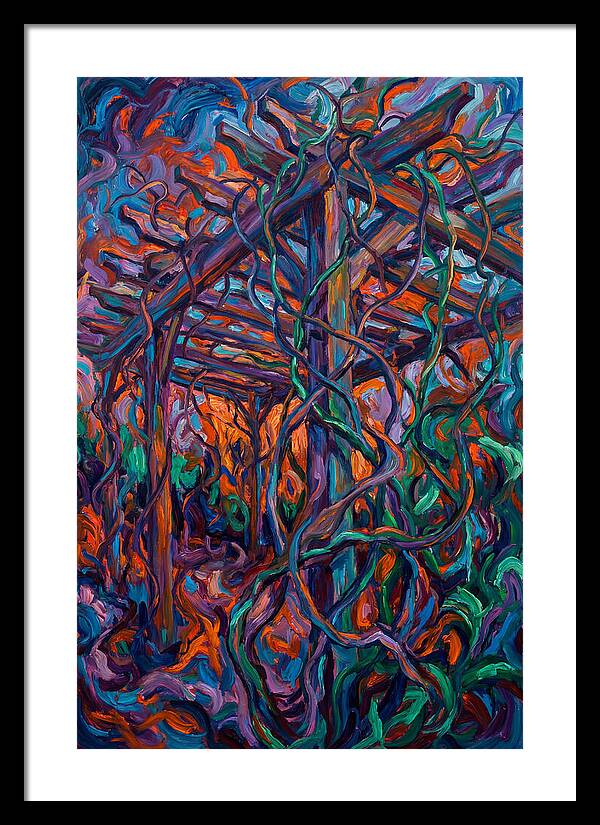 Garden Pergola Under Vivid Vines