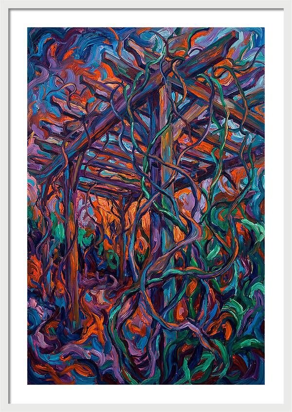 Garden Pergola Under Vivid Vines
