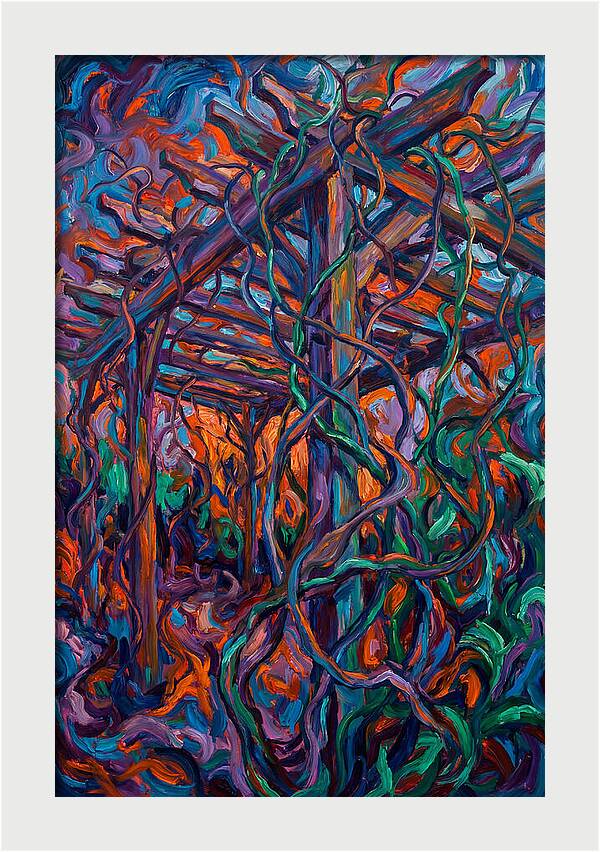 Garden Pergola Under Vivid Vines