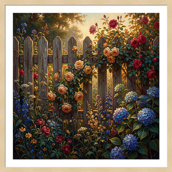 Garden Serenity Behind The Fence