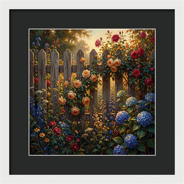 Garden Serenity Behind The Fence