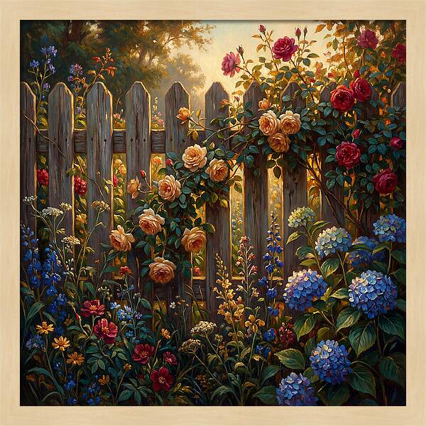 Garden Serenity Behind The Fence
