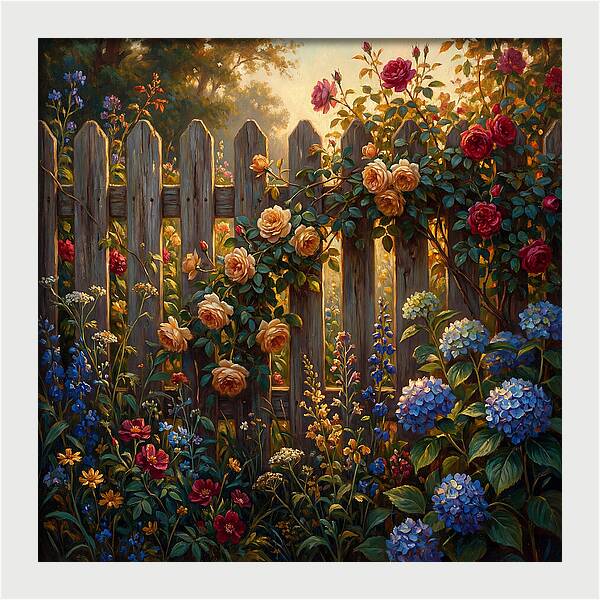 Garden Serenity Behind The Fence