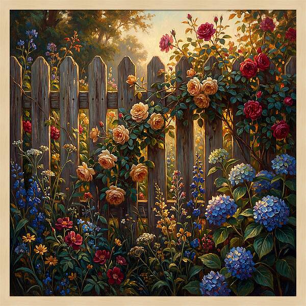 Garden Serenity Behind The Fence