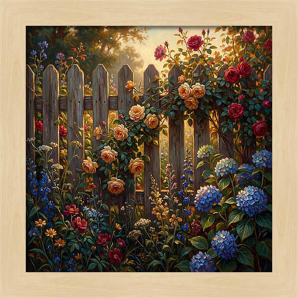 Garden Serenity Behind The Fence