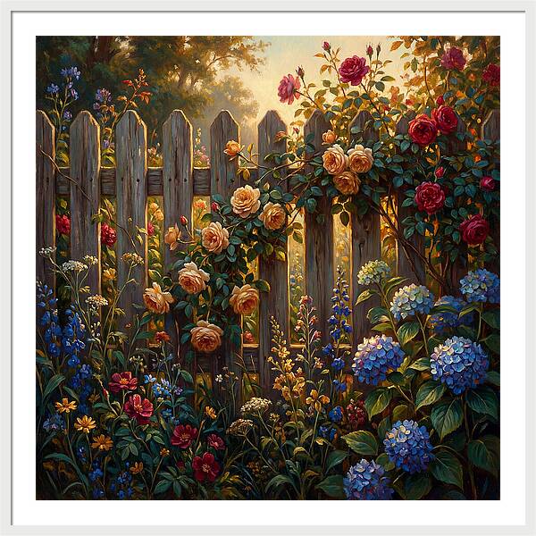 Garden Serenity Behind The Fence