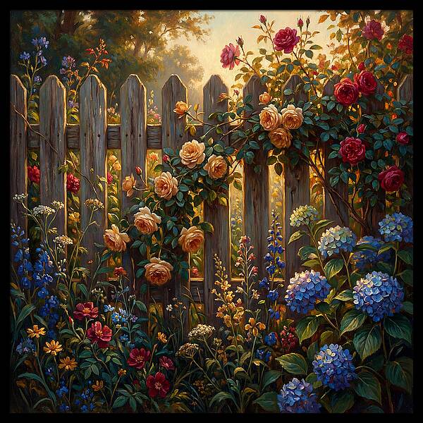 Garden Serenity Behind The Fence