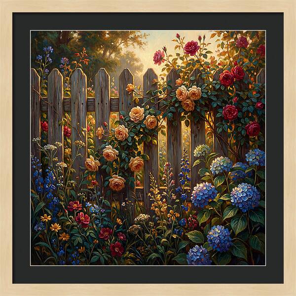 Garden Serenity Behind The Fence
