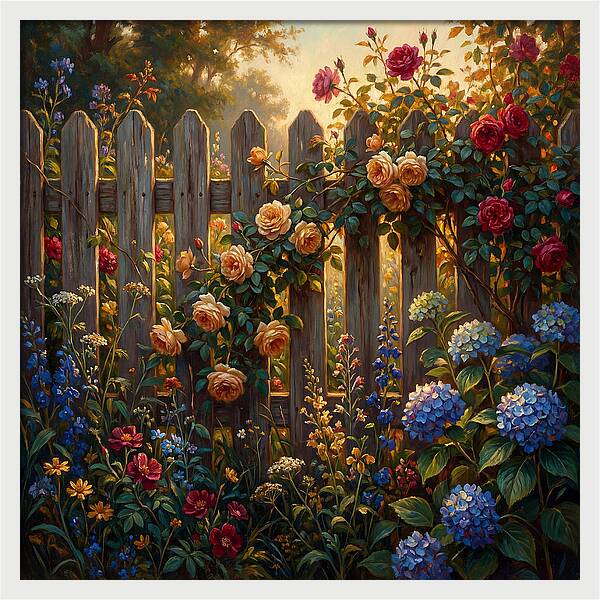 Garden Serenity Behind The Fence