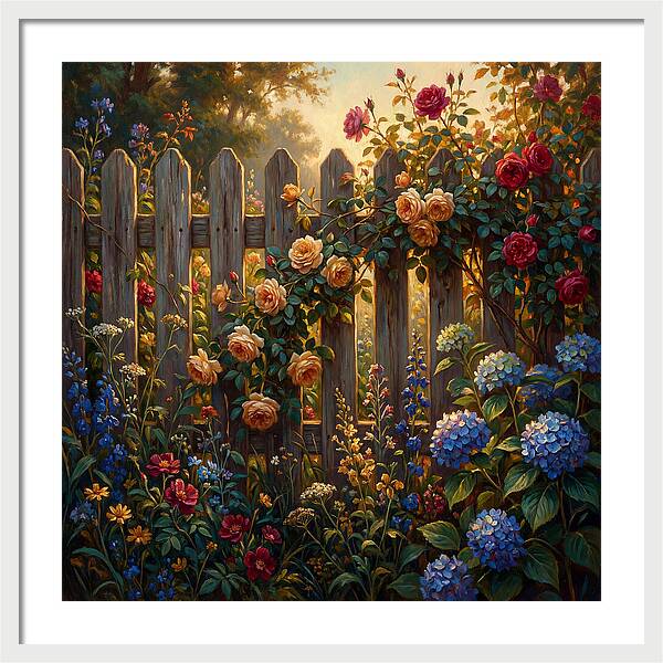 Garden Serenity Behind The Fence