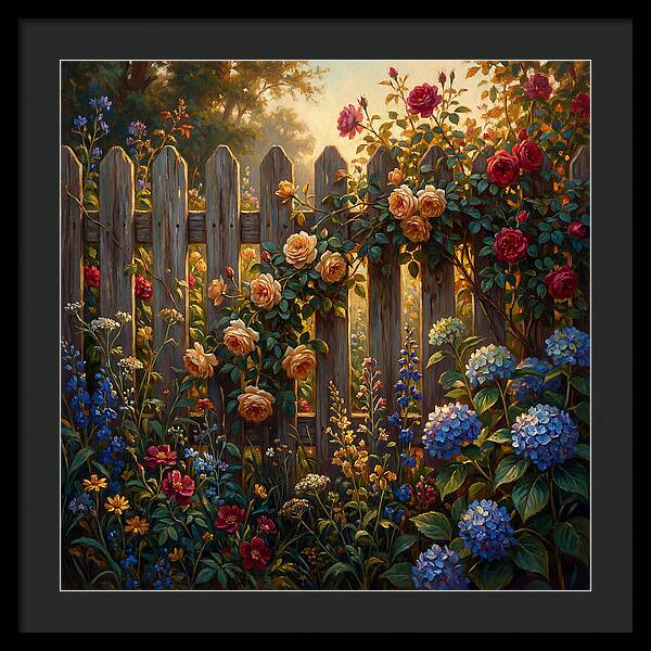 Garden Serenity Behind The Fence