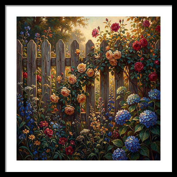 Garden Serenity Behind The Fence