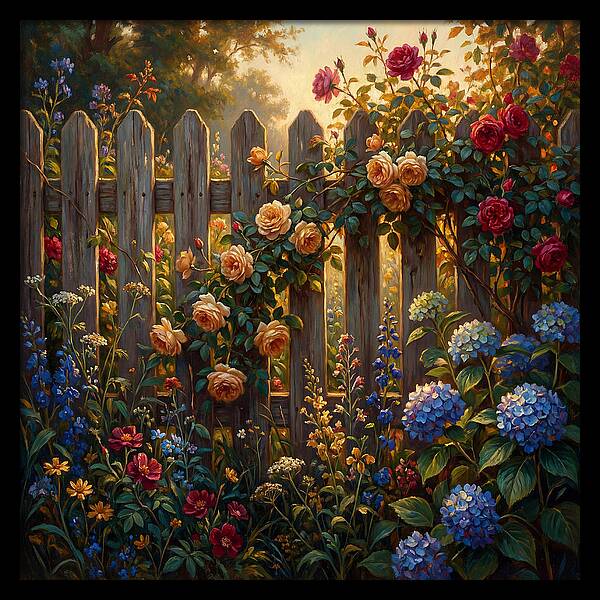 Garden Serenity Behind The Fence