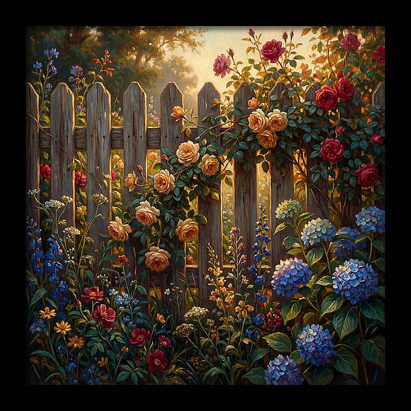 Garden Serenity Behind The Fence