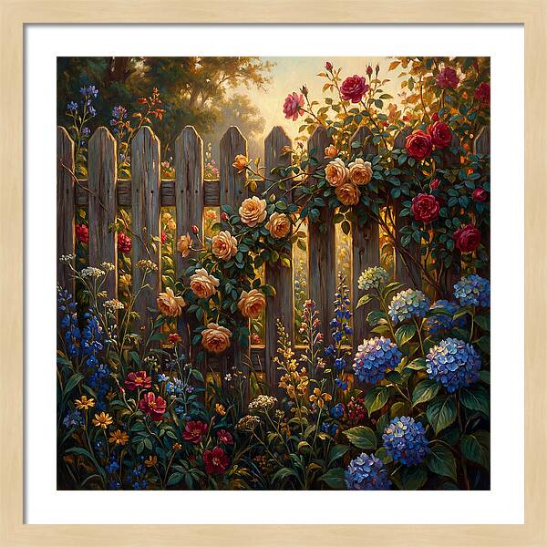 Garden Serenity Behind The Fence