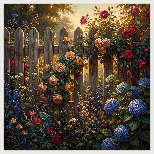 Garden Serenity Behind The Fence