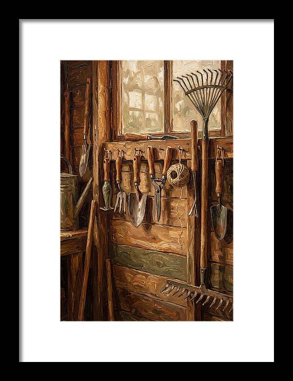 Garden Shed Tools Display