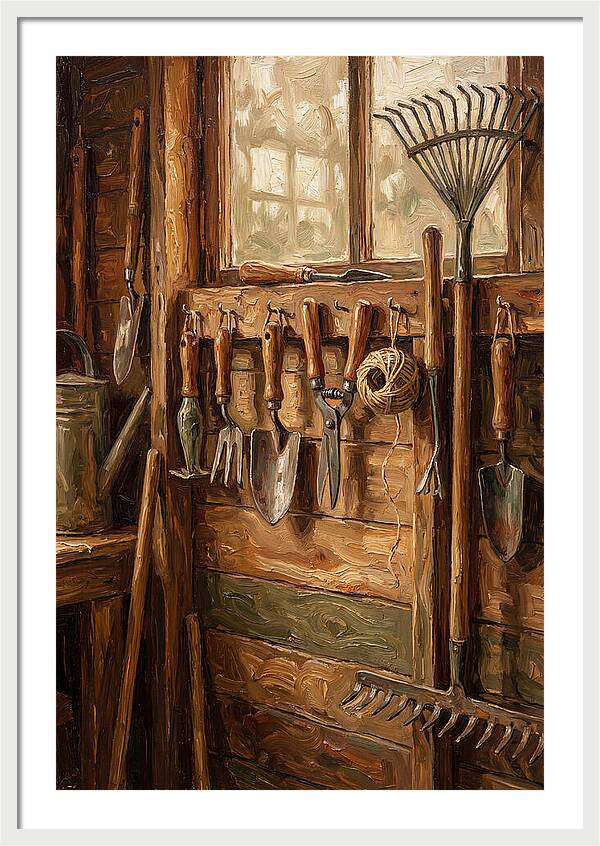 Garden Shed Tools Display
