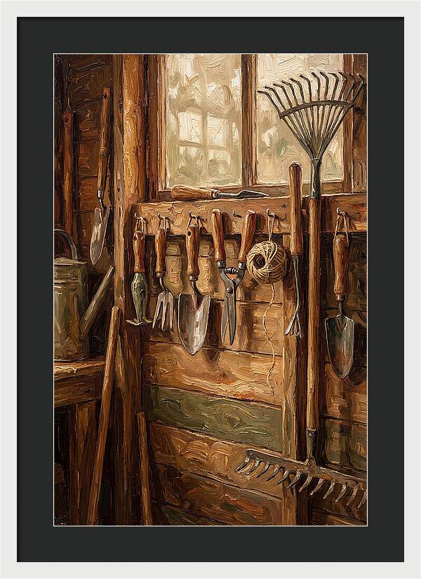 Garden Shed Tools Display