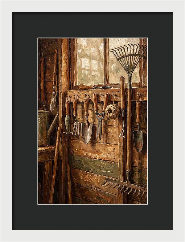 Garden Shed Tools Display