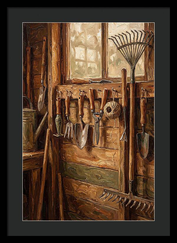 Garden Shed Tools Display