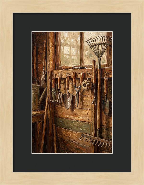 Garden Shed Tools Display