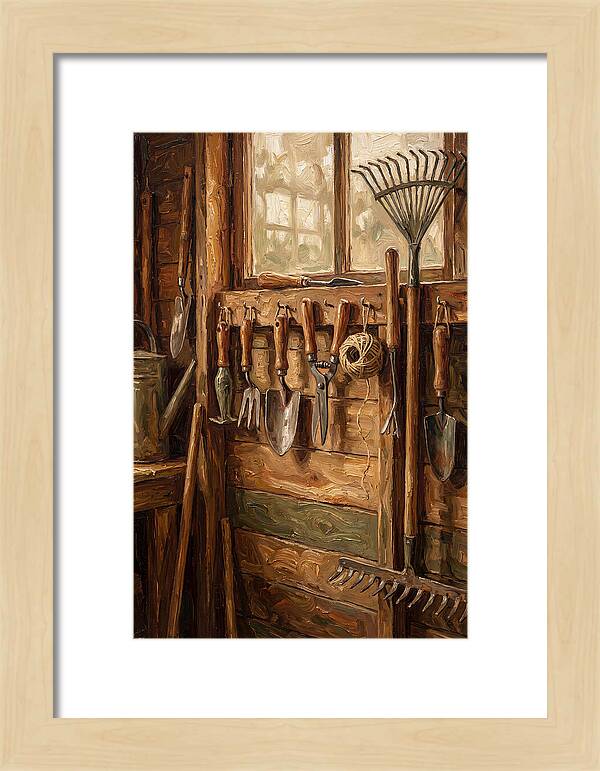 Garden Shed Tools Display