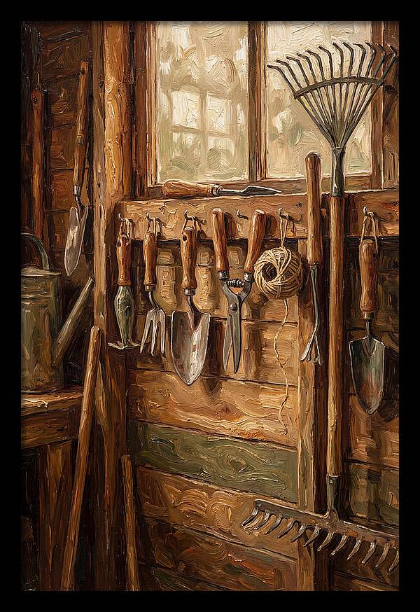 Garden Shed Tools Display