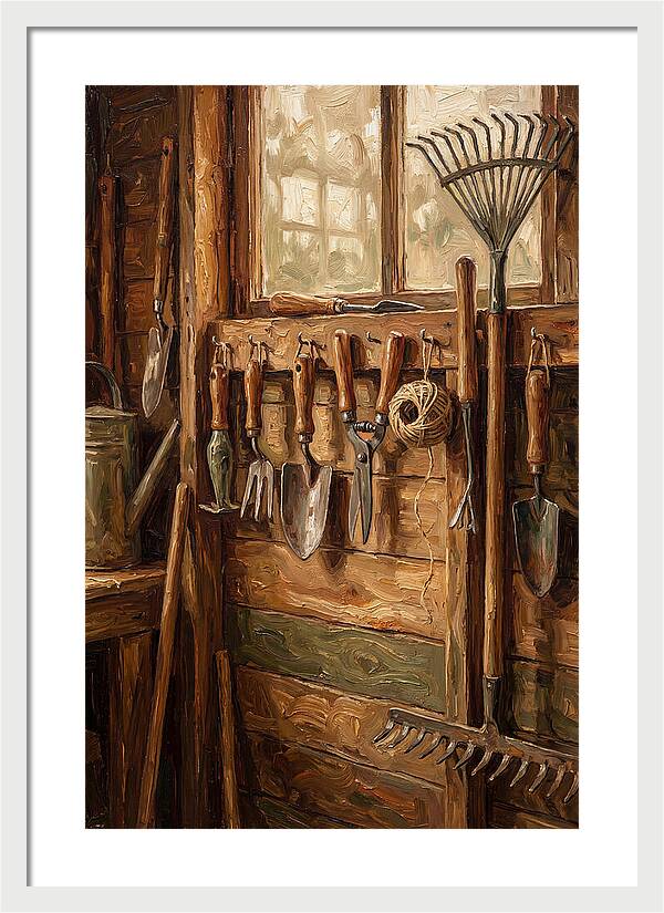 Garden Shed Tools Display