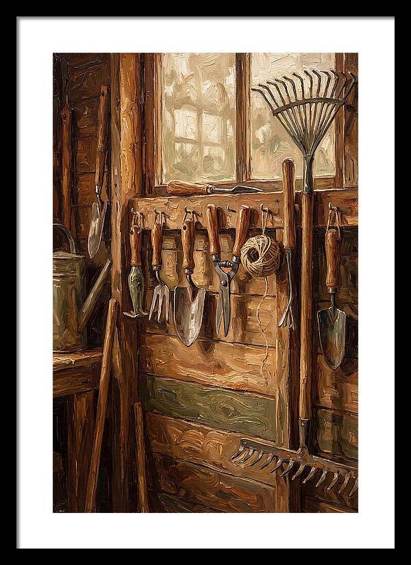 Garden Shed Tools Display