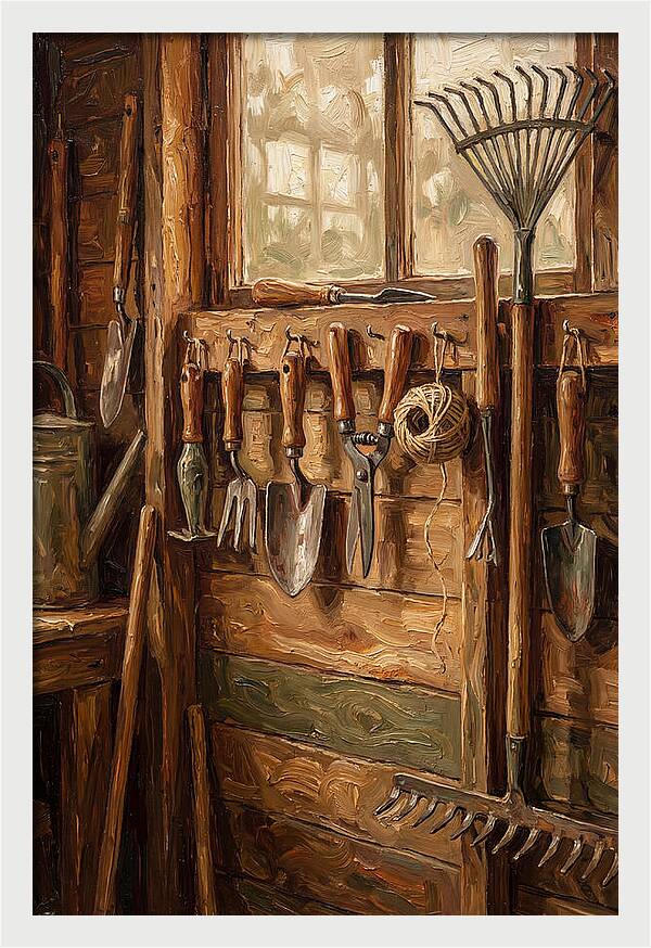 Garden Shed Tools Display