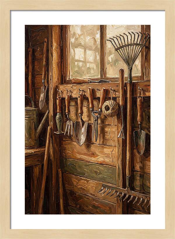 Garden Shed Tools Display