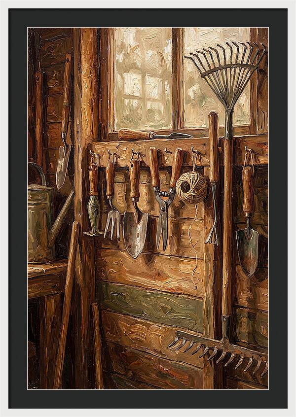 Garden Shed Tools Display