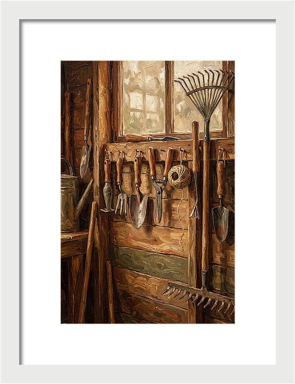Garden Shed Tools Display