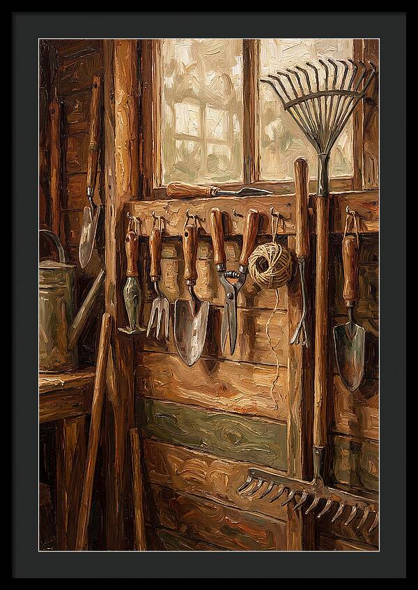 Garden Shed Tools Display