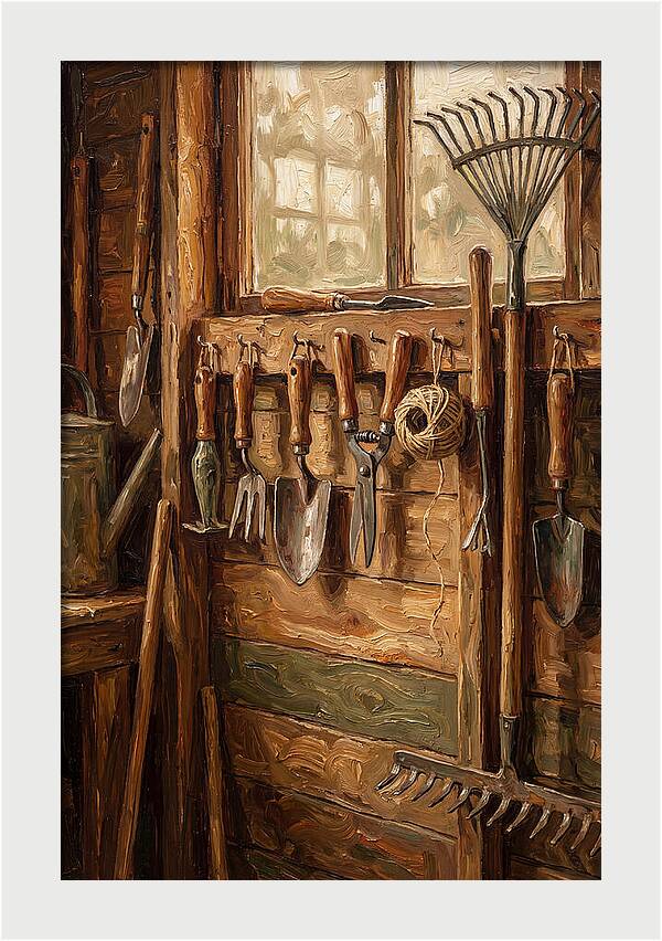 Garden Shed Tools Display