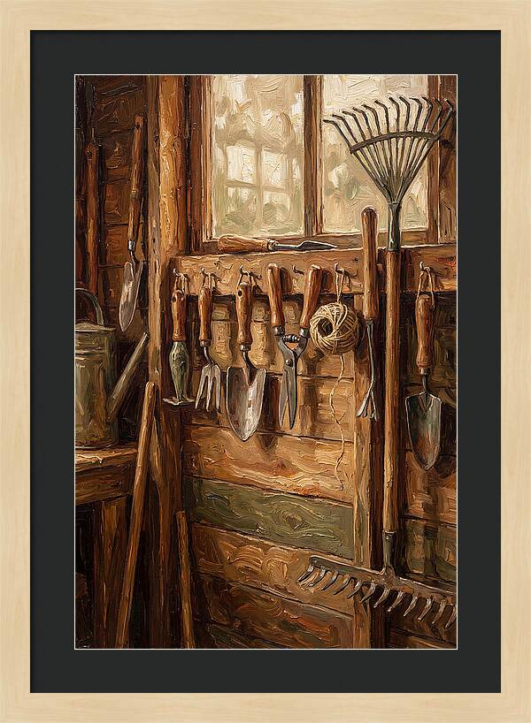 Garden Shed Tools Display