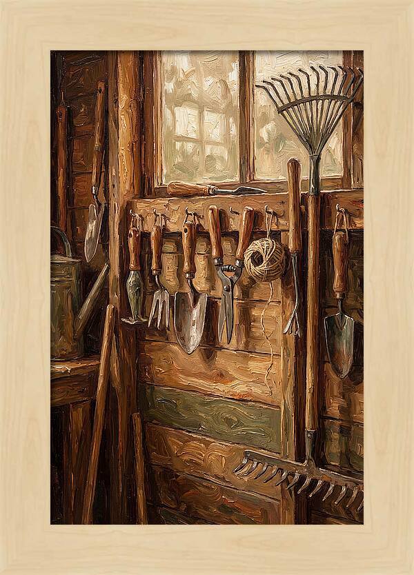 Garden Shed Tools Display