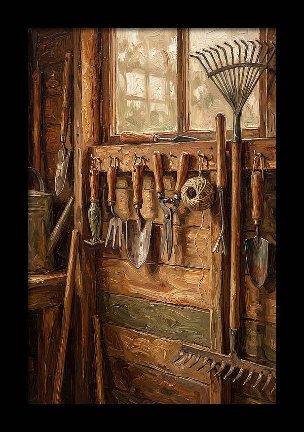 Garden Shed Tools Display