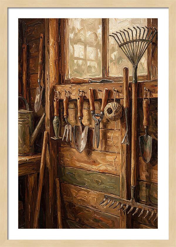 Garden Shed Tools Display