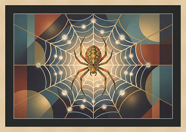 Garden Spider In Its Web
