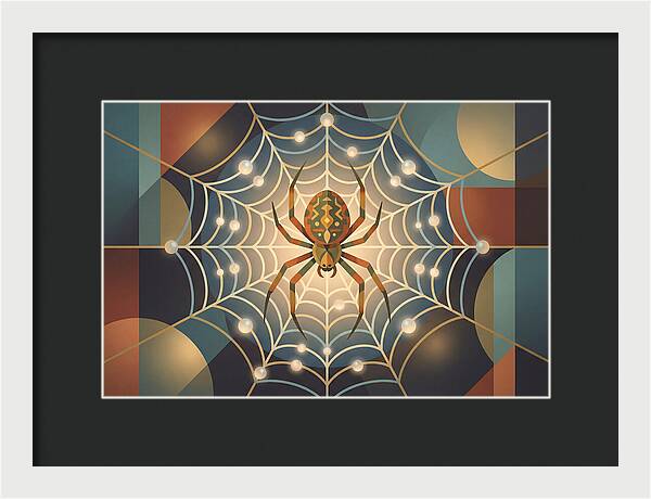 Garden Spider In Its Web