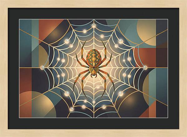 Garden Spider In Its Web