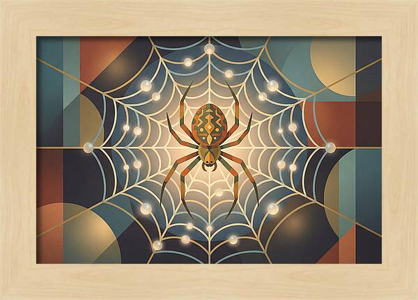 Garden Spider In Its Web